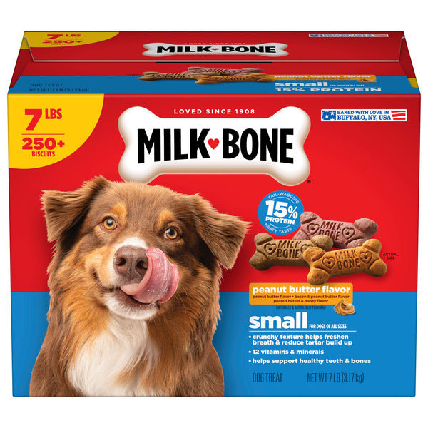 Milk-Bone Peanut Butter Flavor Dog Biscuits - 7 Lb. Box