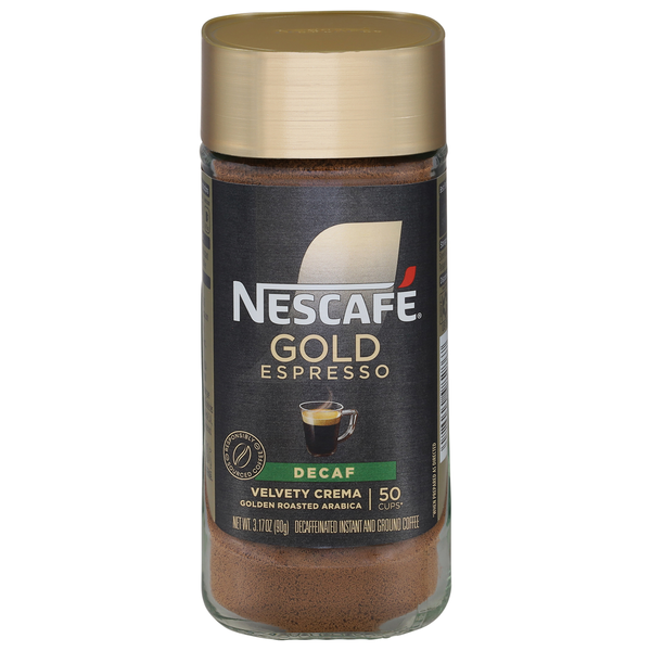 NESCAFÉ Espresso décaféiné moulu Gold avec crema veloutée