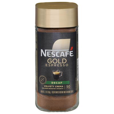 NESCAFÉ Ground Decaf Gold Espresso with Velvety Crema