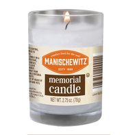 Bougie commémorative Manischewitz - Cire paraffine blanche