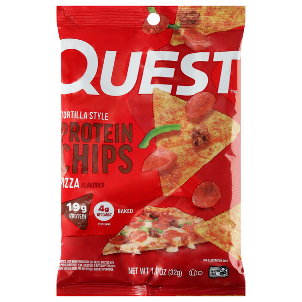 Quest Tortilla Estilo Pizza Sabor Chips de Proteína