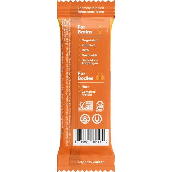 IQBAR Barra de Proteína de Plátano y Nueces - Keto y Vegana