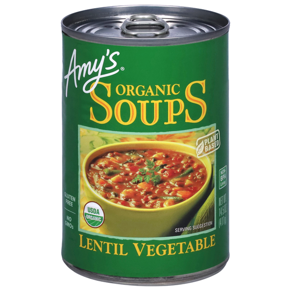 Sopa de Verduras con Lentejas Orgánicas de Amy's Kitchen