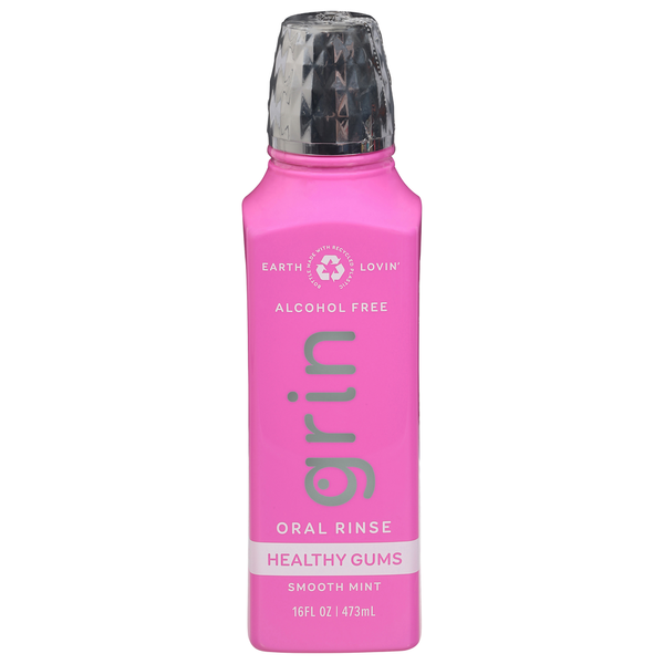 Enjuague Bucal de Menta Suave FLOSSPYX de Grin Oral Care