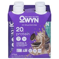 Shake protéiné non laitier OWYN - Saveur biscuits et crème