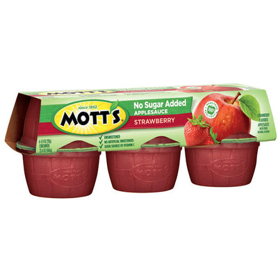 Compote de pommes Mott's sans sucre ajouté à la fraise
