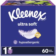 Kleenex Ultra Soft Facial Tissues Cube Box - 3 Ply