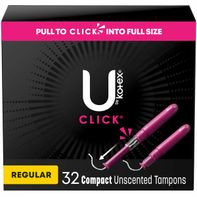 U by Kotex Click Compact Tampons Sin Fragancia, Regular
