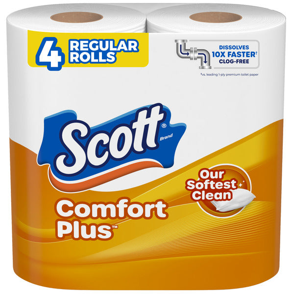 Papel Higiénico Scott ComfortPlus - Suavidad y Resistencia de 1 Capa