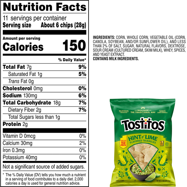 Tostitos Hint of Lime Tortilla Chips