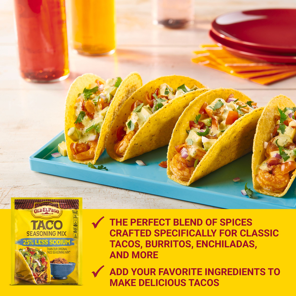 Old El Paso 25% Less Sodium Taco Seasoning Mix