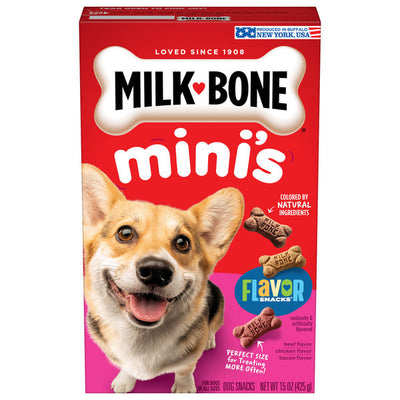 Milk-Bone Flavor Snacks Mini Dog Biscuits - Crunchy Treats