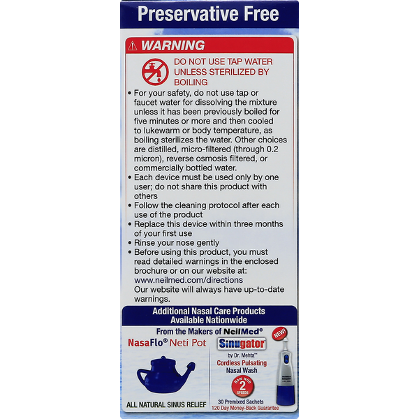 NeilMed Saline Nasal Rinse Premixed Packets