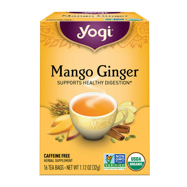 Yogi Tea Herbal Tea, Mango Ginger - Delicia Sin Cafeína