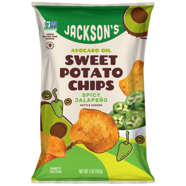Chips de patate douce de Jackson en huile d'avocat, Jalapeño épicé
