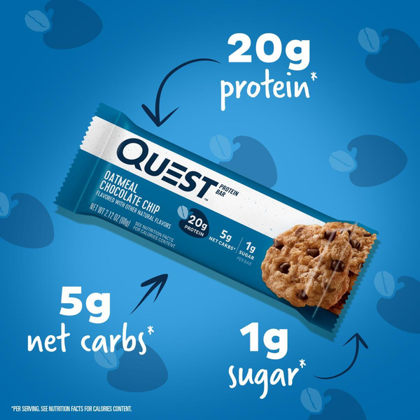 Quest Protein Bar - Oatmeal Chocolate Chip Flavor