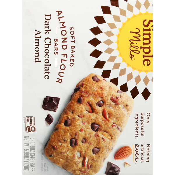 Barres aux amandes cuites au four de Simple Mills - Amande au chocolat noir