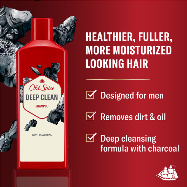 Champú Old Spice Deep Clean para hombres con carbón