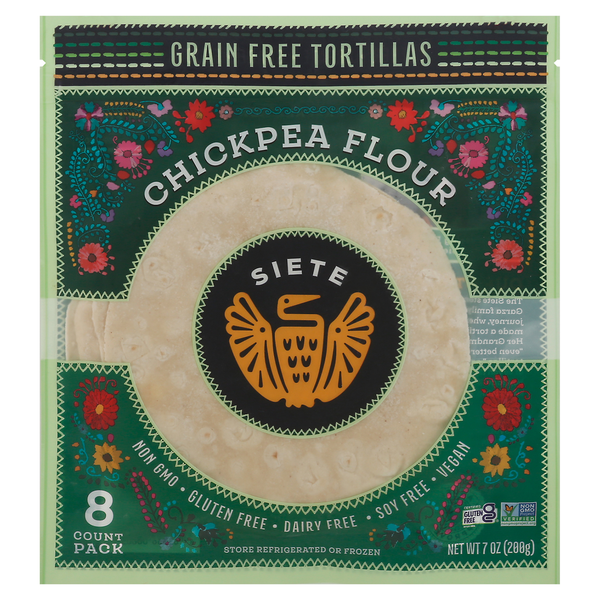 Tortillas de farine de pois chiches sans grain Siete