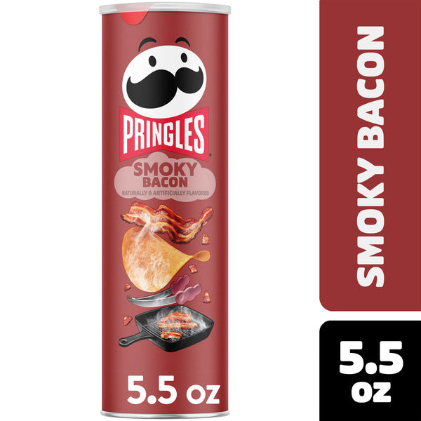 Pringles Crisps de Pommes de Terre au Bacon Fumé - 5,5 oz