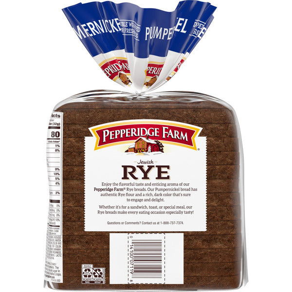 Pan de Pumpernickel Oscuro Judío de Pepperidge Farm
