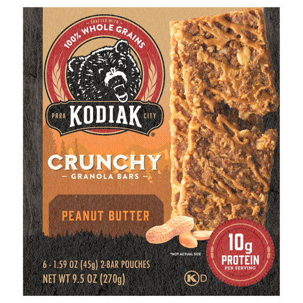 Barras de Granola Crujientes de Mantequilla de Maní Kodiak
