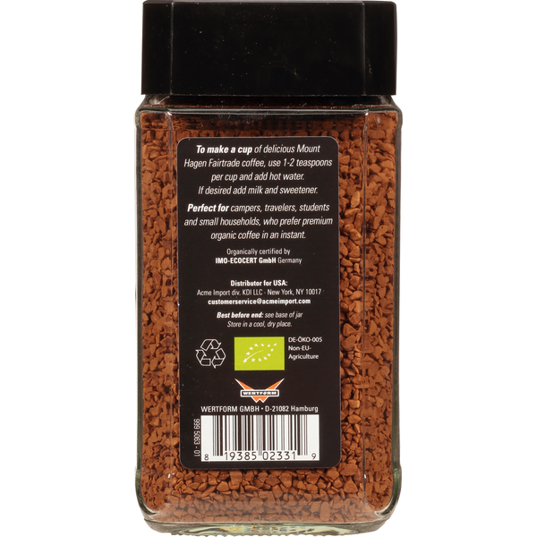 Café Instantáneo Orgánico Fairtrade Mount Hagen