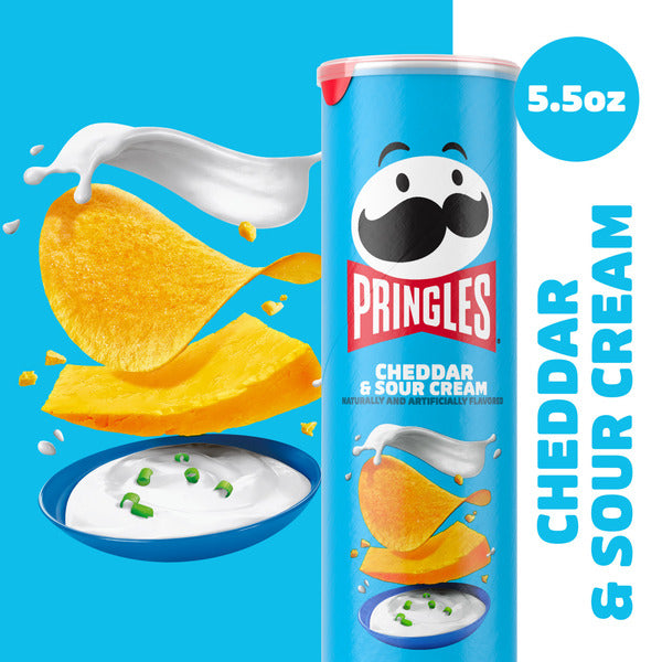 Pringles Cheddar and Sour Cream Potato Crisps, 5.5 oz