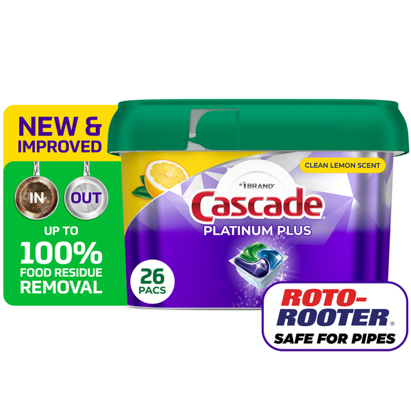 Capsules de lave-vaisselle Cascade Platinum Plus, Citron