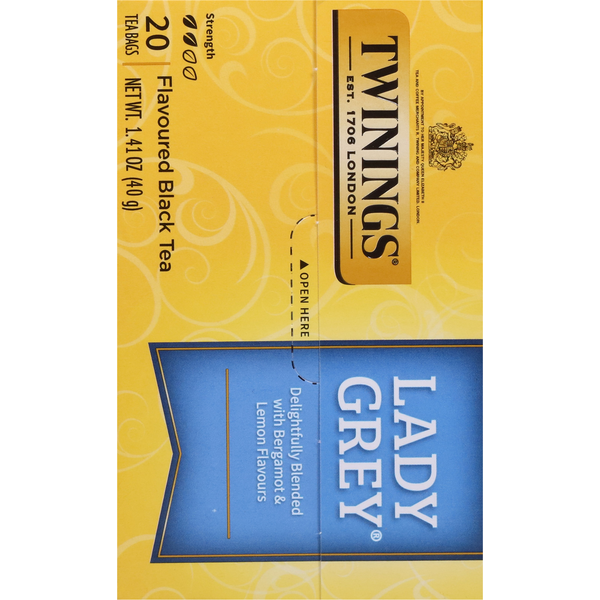 Sachets de thé noir aromatisé Lady Grey de Twinings