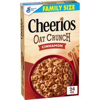 Cheerios Oat Crunch Cinnamon Family Size Cereal