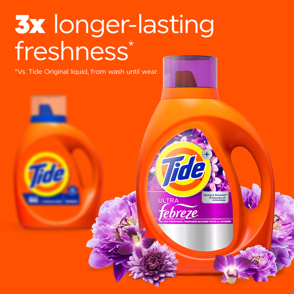 Tide Ultra Febreze Liquid Laundry Detergent - Spring & Renewal, 83 Loads