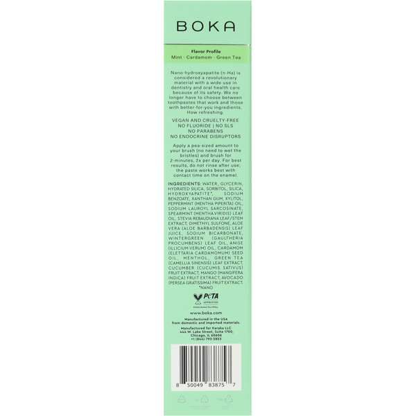 Dentifrice Boka Nano-Hydroxyapatite Ela Mint