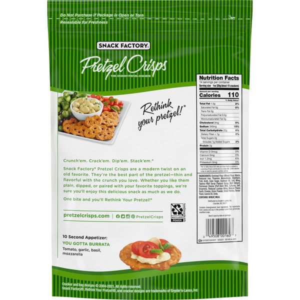 Snack Factory Aros de Pretzel con Ajo y Parmesano