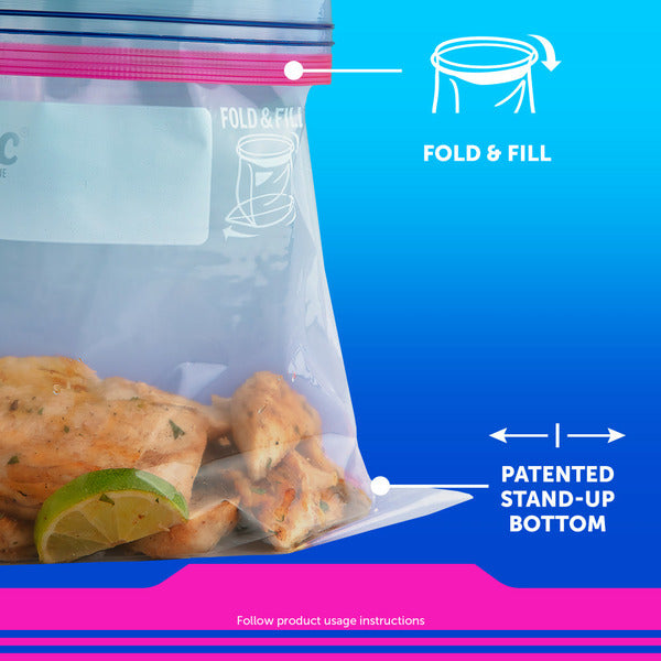 Bolsas de Almacenamiento Ziploc con Diseño de Apertura Permanente para un Llenado Fácil