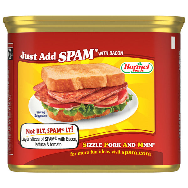 SPAM Con Verdadero Tocino Hormel Carne de Almuerzo