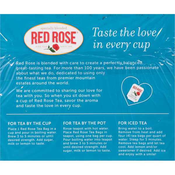Té Negro Red Rose, Bolsitas de Té Originales