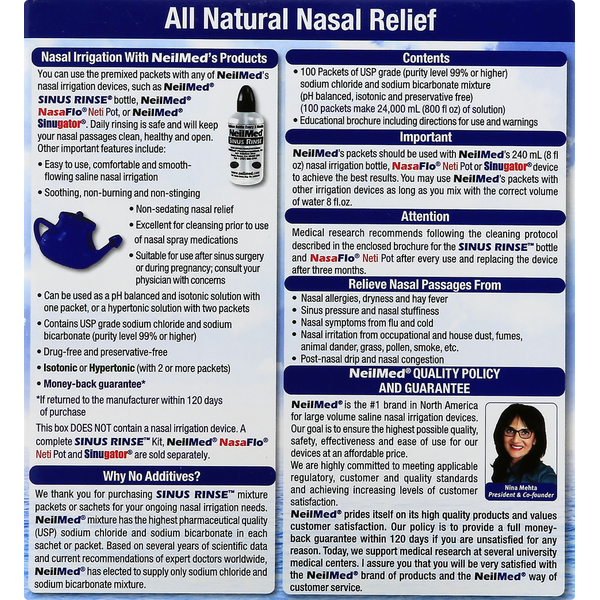 NeilMed Saline Nasal Rinse Premixed Packets