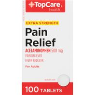 Tabletas para el Alivio del Dolor Extra Fuerte TopCare, 500 mg