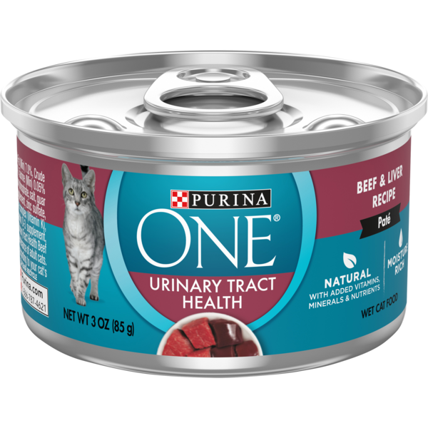 Purina ONE Comida Húmeda para Gatos Natural Pate - Receta de Carne de Res y Hígado