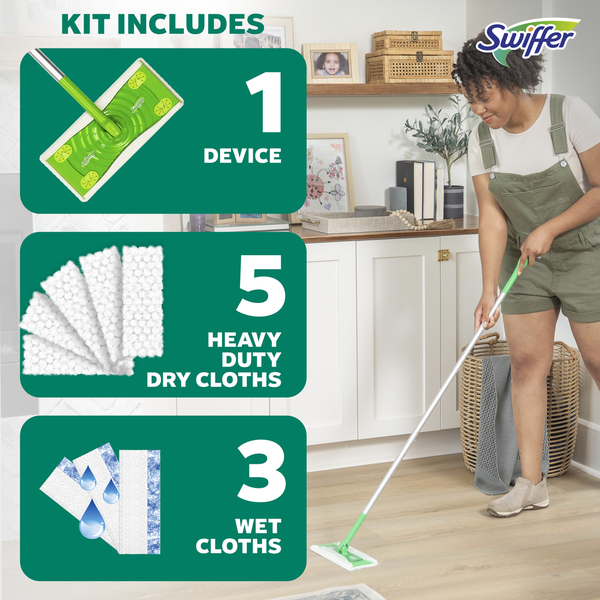 Swiffer Sweep and Mop Dry + Wet Floor Kit
