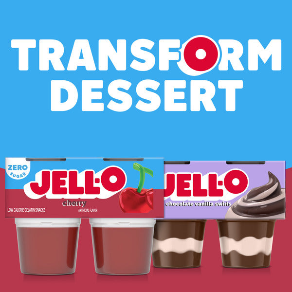 Gelatina Refrigerada Sin Azúcar de Cereza Jell-O
