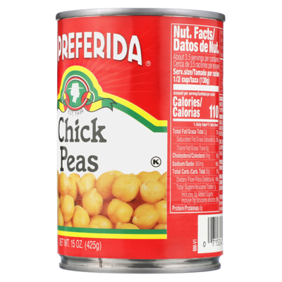La Preferida Chick Peas (Garbanzos) - Premium Quality