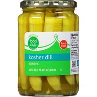 Cornichons au vinaigre casher Food Club, en bâtonnets frais