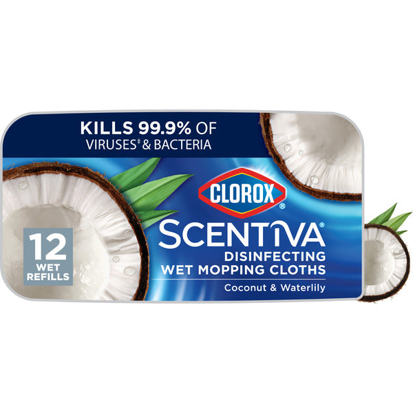 Clorox Scentiva Disinfecting Wet Mopping Cloths - Coconut & Waterlily