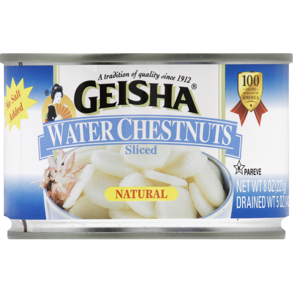 Castañas de Agua Sliced Geisha - Sin Sal Añadida