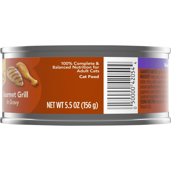 Purina Friskies Gravy Nourriture Humide pour Chats, Morceaux de Viande Gourmet Grill