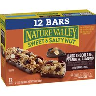 Barres de granola Nature Valley au chocolat noir, cacahuètes et amandes