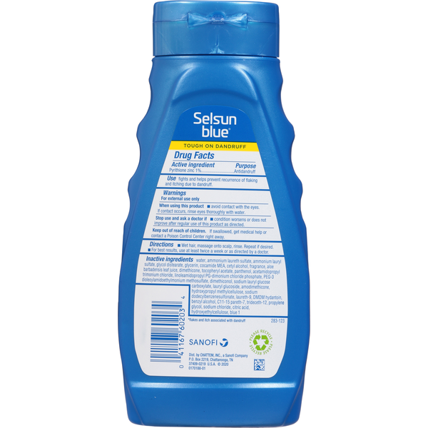 Champú Anticaspa Selsun Blue para Cuero Cabelludo Seco y Picazón
