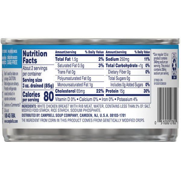 Swanson's Premium Chunk Canned Chicken Breast - 25% Less Sodium